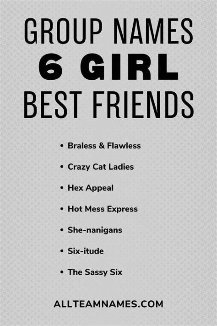 6 Friends Group Names For Newly Created Group Of Six [2021]