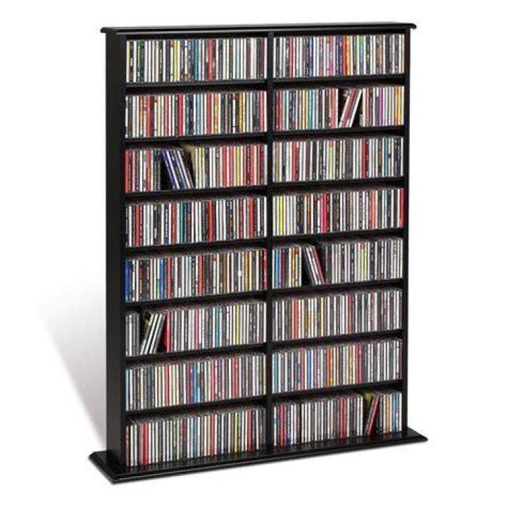 Double Width Wall Storage for DVDs, CDs and More
