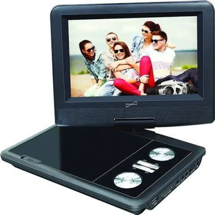 Portable DVD Player with digital TV, USB, SD Inputs & Swivel Display